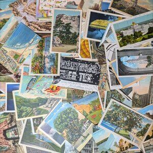 Mystery Pack 20 Vintage USA Postcards | Junk Journal Gold